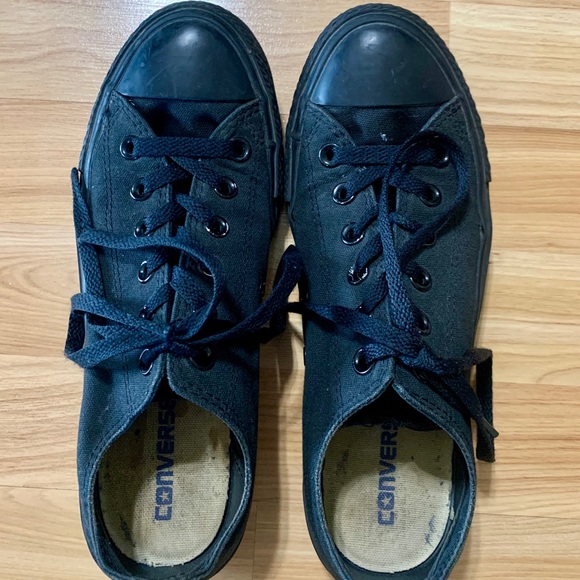 COPY - Women’s converse in black monochrome - Picture 2 of 3